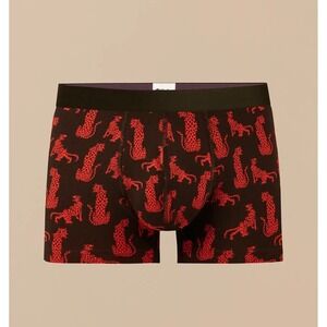 MeUndies Mens 3XL Boxer Briefs Red Leopard Cheetah Print Black Trunks MS30